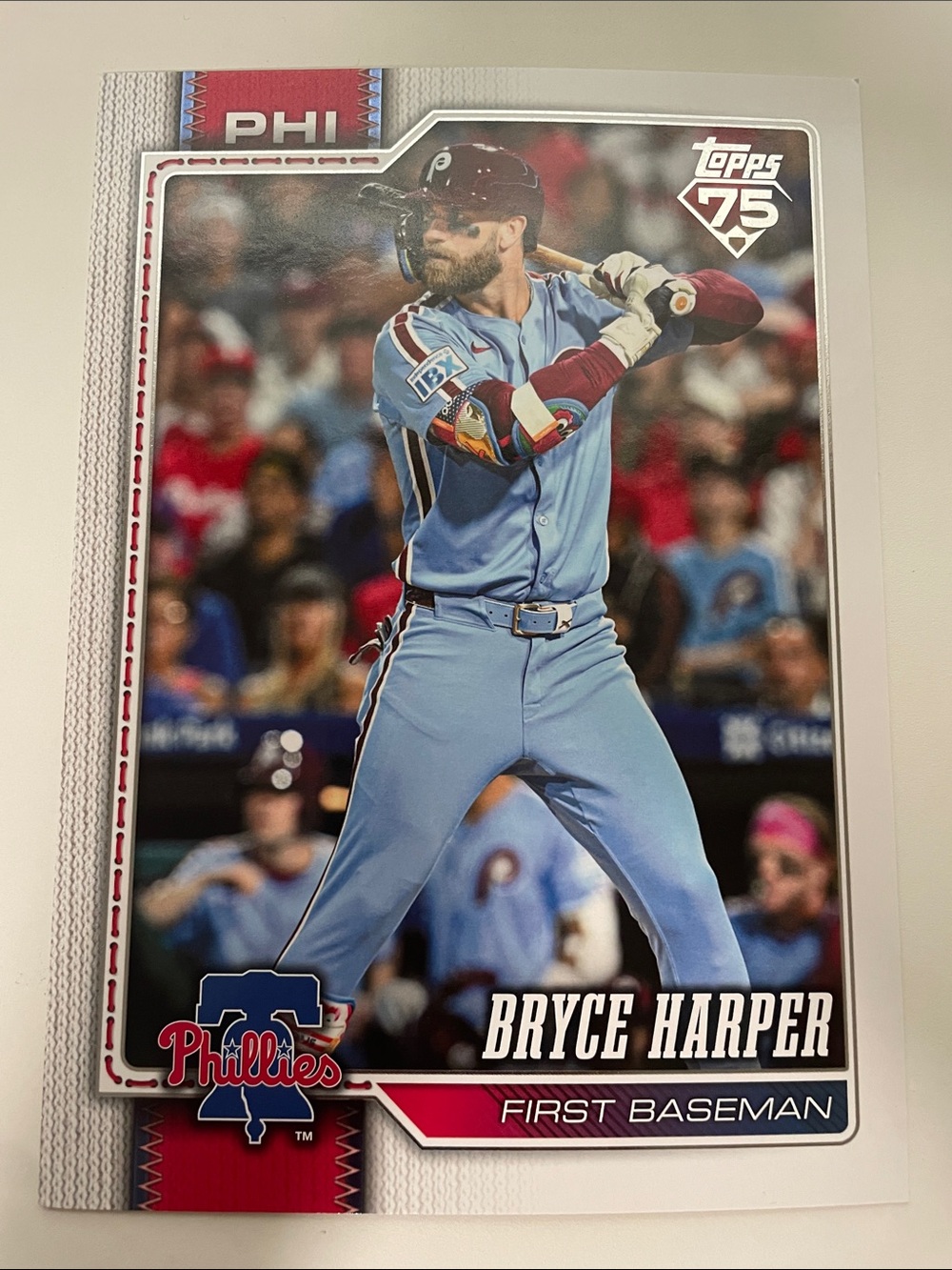 Topps Bryce Harper Baseball Card - Light Blue & Maroon